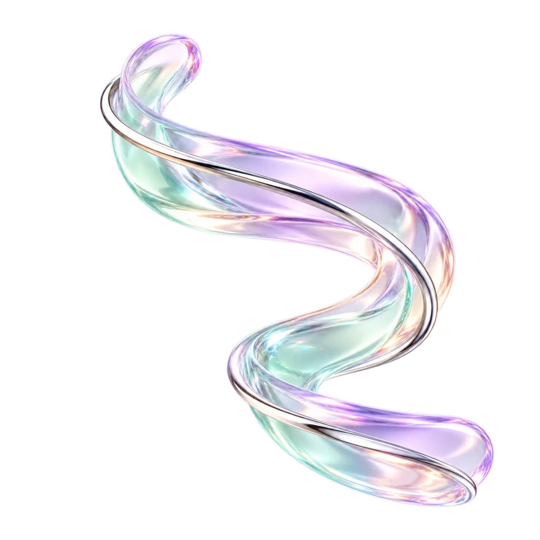 Liquid glass ribbon separating the partner apps section